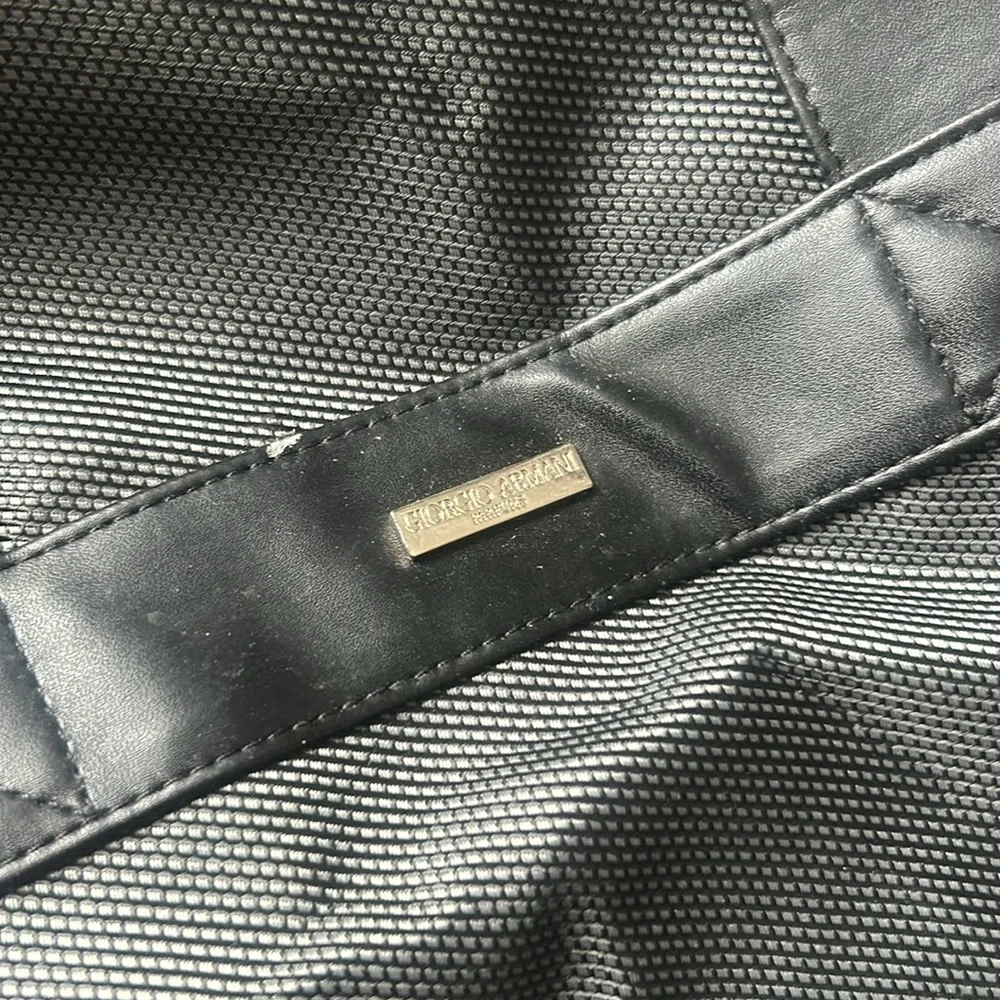 Giorgio Armani Grey Black Perfumes Duffle Travel Bag